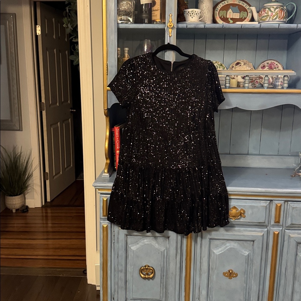 Lulu's Glittering Black medium Formal Dress - Picture 2 of 5